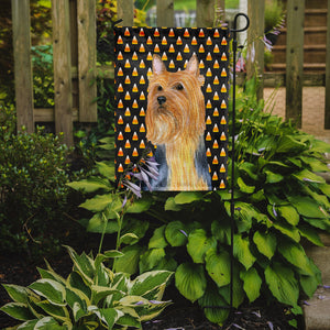 Silky Terrier Candy Corn Halloween Portrait Flag Garden Size