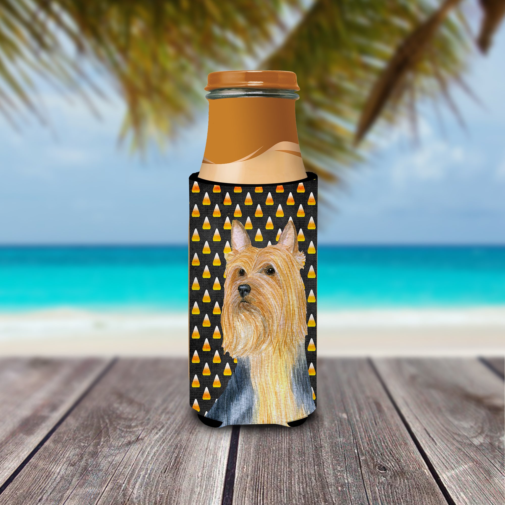 Silky Terrier Candy Corn Halloween Portrait Ultra Beverage Insulators for slim cans LH9057MUK