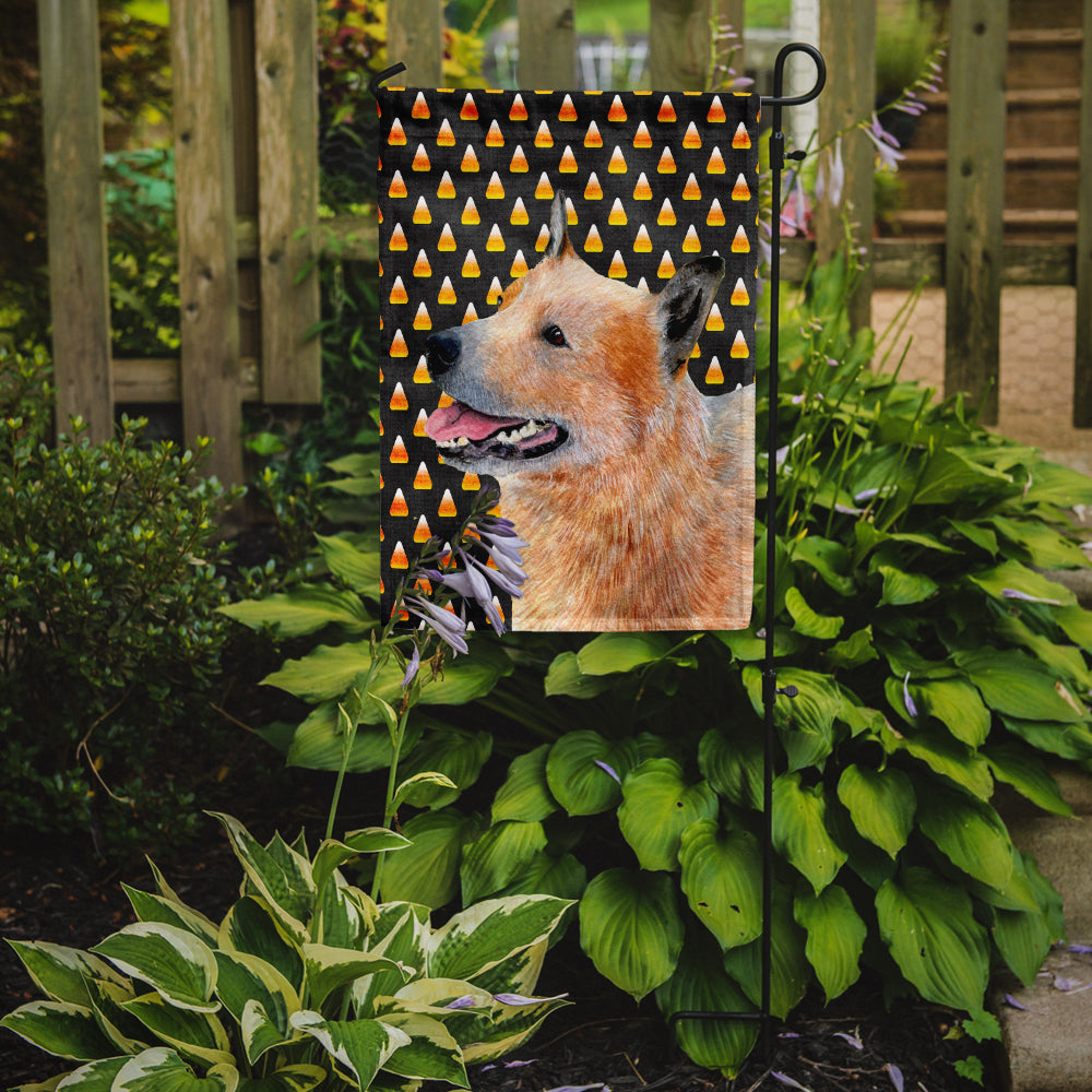 Australian Cattle Dog Candy Corn Halloween Portrait Flag Garden Size.