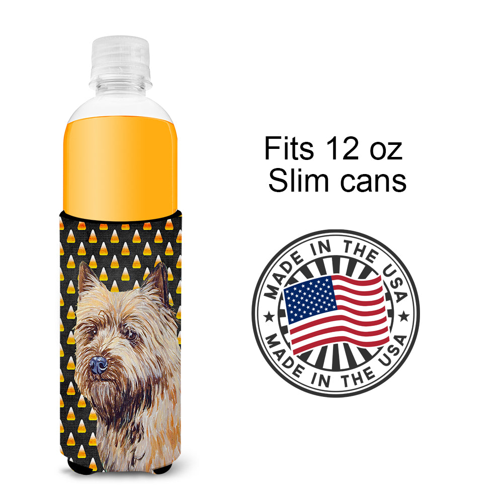 Cairn Terrier Candy Corn Halloween Portrait Ultra Beverage Isolateurs pour canettes minces LH9061MUK