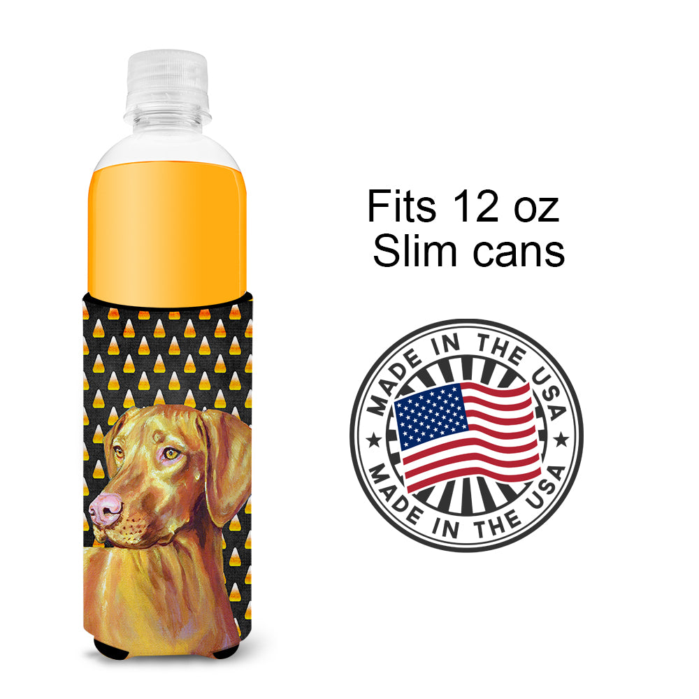 Vizsla Candy Corn Halloween Portrait Ultra Beverage Insulators for slim cans LH9066MUK.