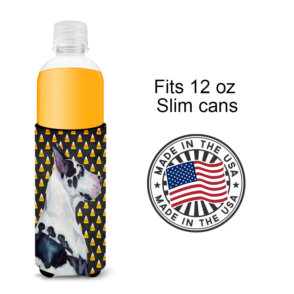 Great Dane Candy Corn Halloween Portrait Ultra Beverage Insulators for slim cans LH9067MUK.