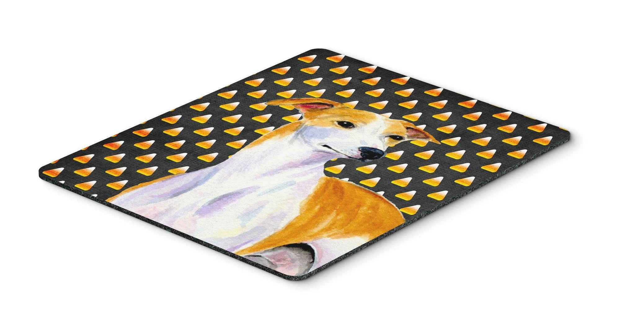 Whippet Candy Corn Halloween Portrait Mouse Pad, Hot Pad or Trivet by Caroline's Treasures