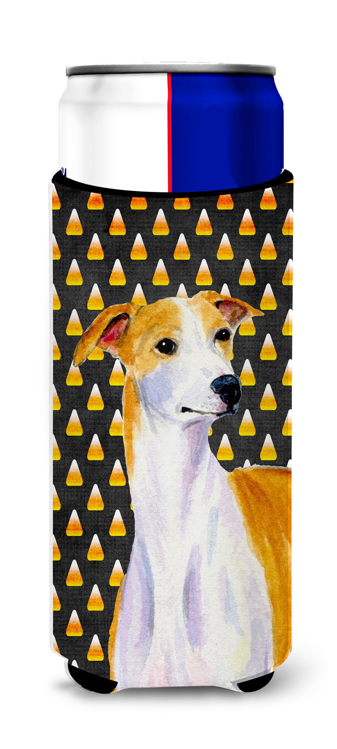 Whippet Candy Corn Halloween Portrait Ultra Beverage Insulators for slim cans LH9069MUK
