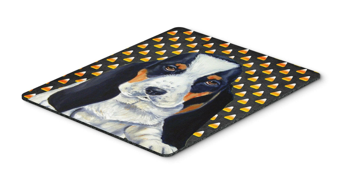 Basset Hound Candy Corn Halloween Portrait Mouse Pad, Hot Pad or Trivet by Caroline&#39;s Treasures