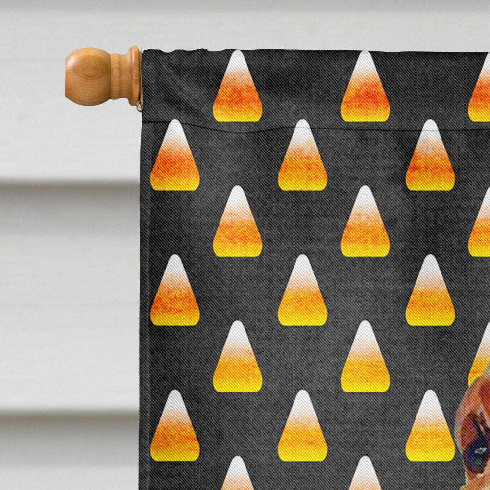 Bloodhound Candy Corn Halloween Portrait Flag Canvas House Size  the-store.com.