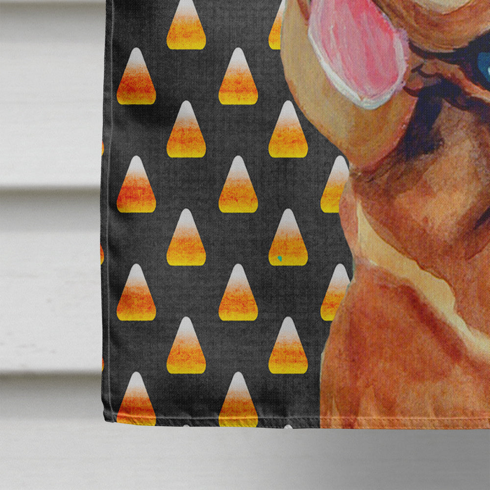 Bloodhound Candy Corn Halloween Portrait Flag Canvas House Size  the-store.com.