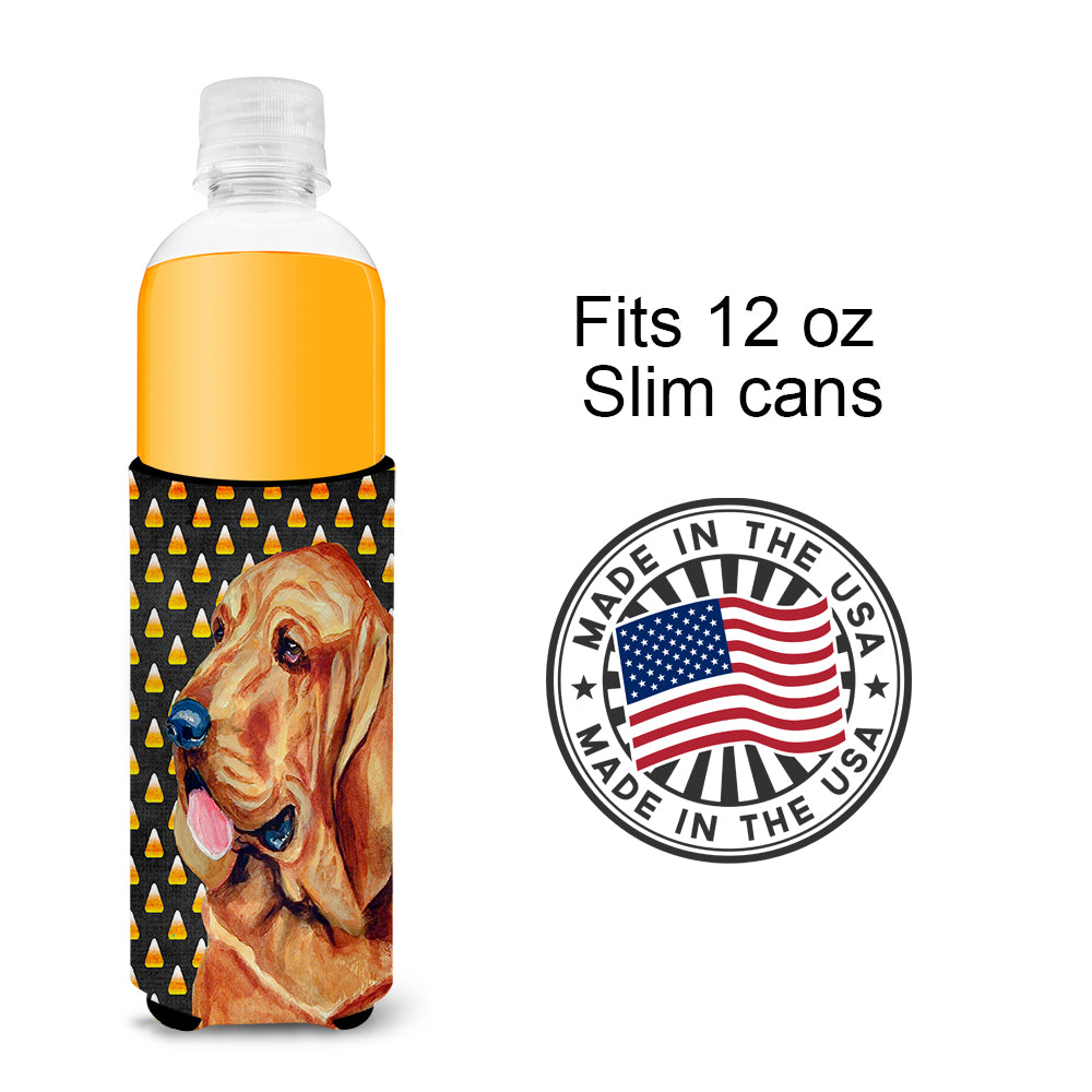 Bloodhound Candy Corn Halloween Portrait Ultra Beverage Insulators for slim cans LH9072MUK.