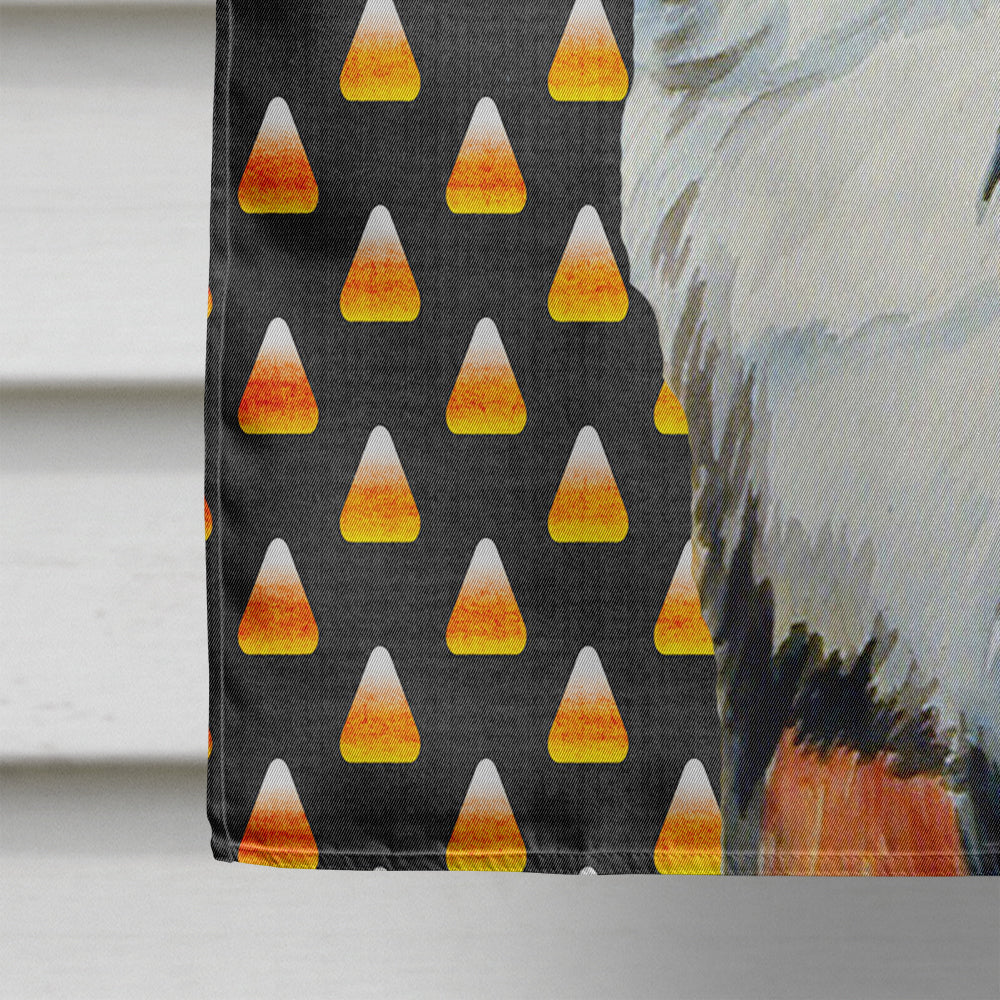 Bernese Mountain Dog Candy Corn Halloween Portrait Flag Canvas House Size  the-store.com.