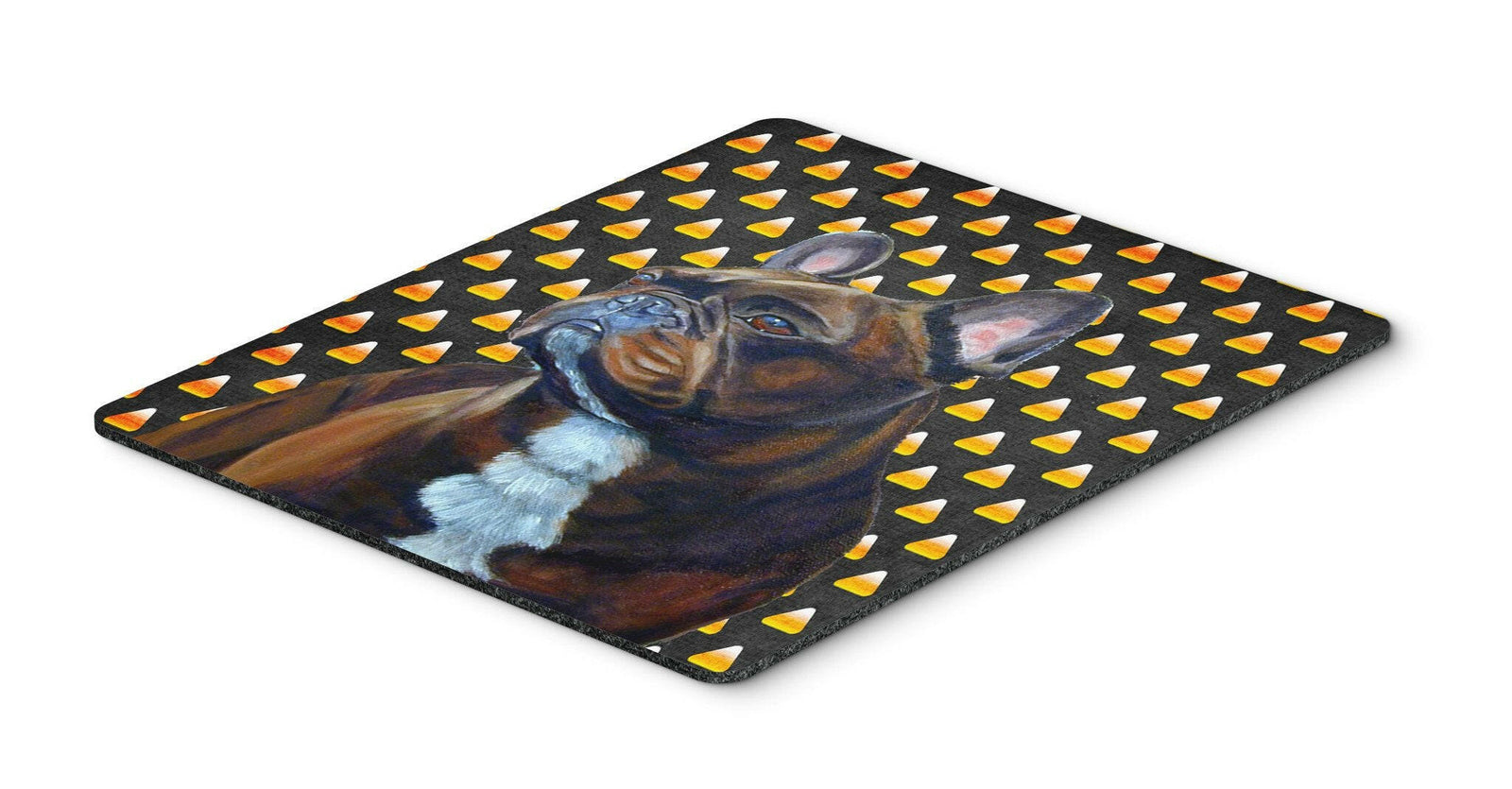 French Bulldog Candy Corn Halloween Portrait Mouse Pad, Hot Pad or Trivet by Caroline's Treasures