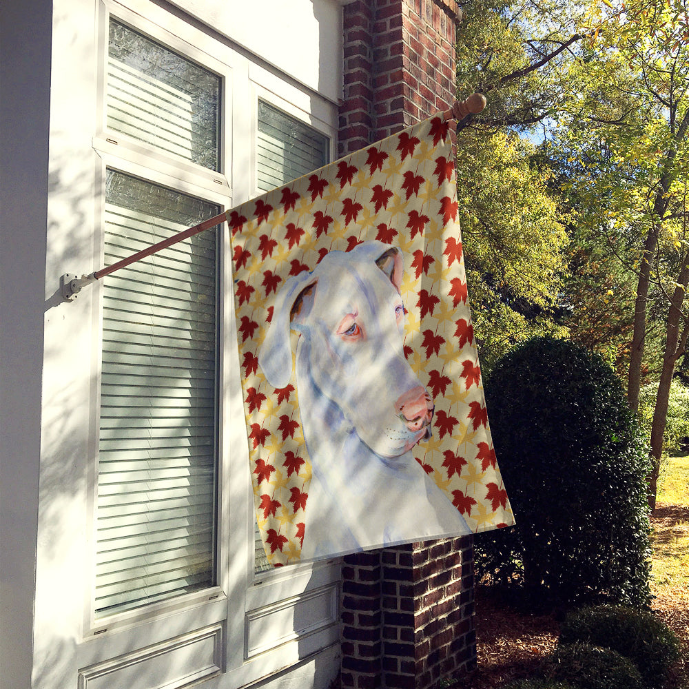 Great Dane Fall Leaves Portrait Flag Canvas House Size