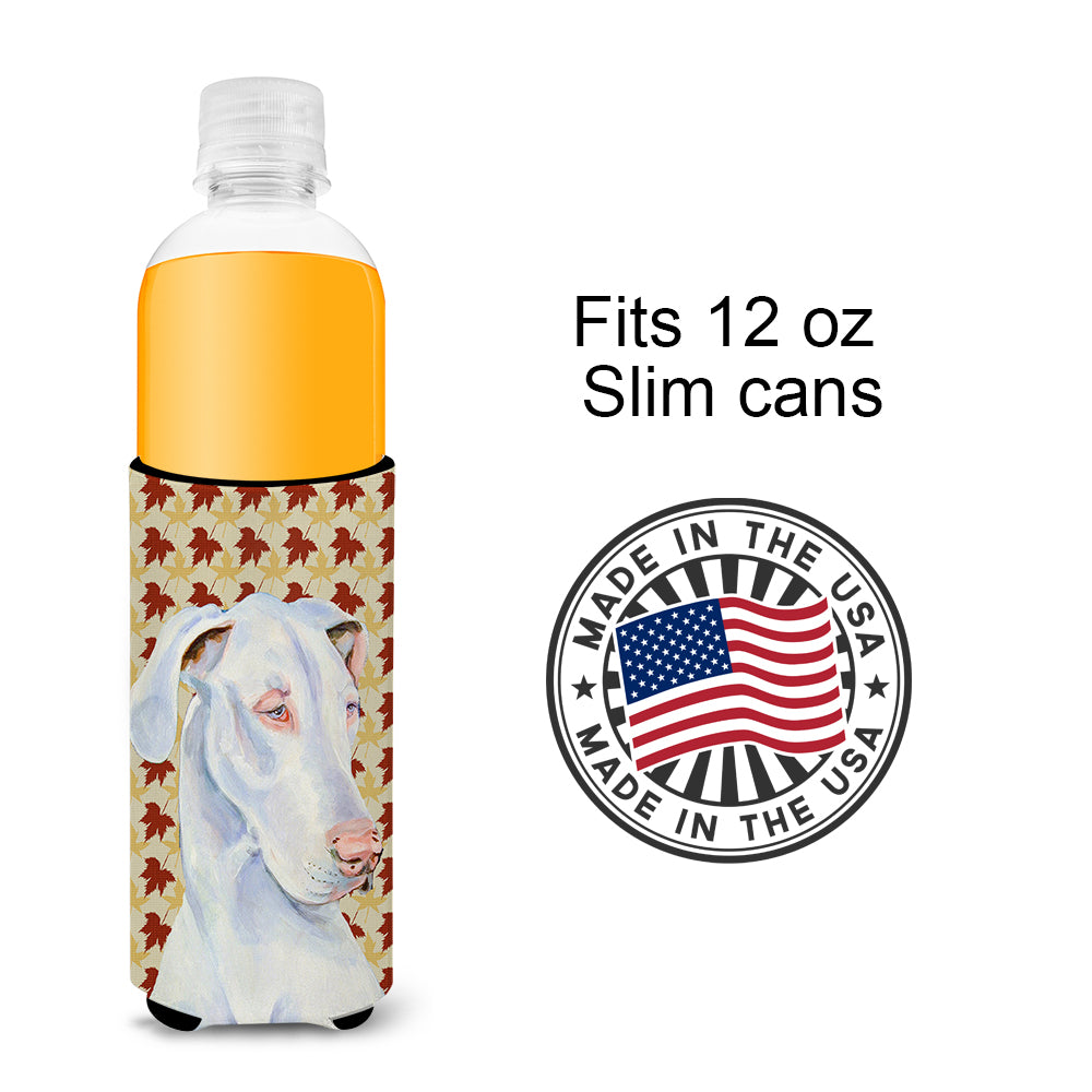 Great Dane Fall Leaves Portrait Ultra Beverage Insulators for slim cans LH9086MUK.