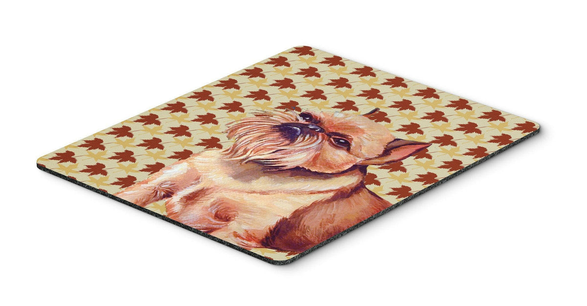 Brussels Griffon Fall Leaves Portrait Mouse Pad, Hot Pad or Trivet by Caroline&#39;s Treasures