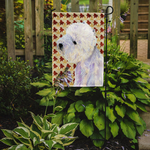 Westie Fall Leaves Portrait Flag Garden Size