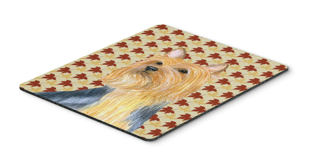 Silky Terrier Fall Leaves Portrait Mouse Pad, Hot Pad or Trivet by Caroline&#39;s Treasures