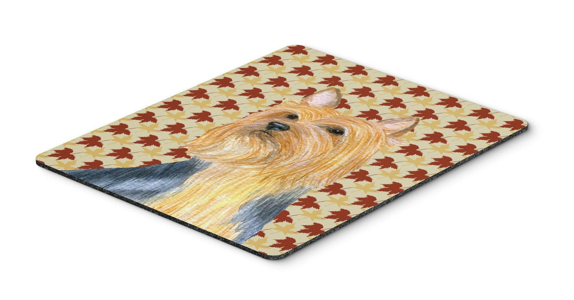 Silky Terrier Fall Leaves Portrait Mouse Pad, Hot Pad or Trivet by Caroline's Treasures