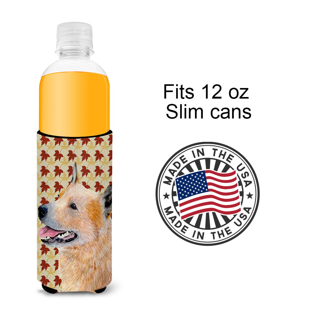 Australian Cattle Dog Fall Leaves Portrait Ultra Beverage Insulators for slim cans LH9092MUK
