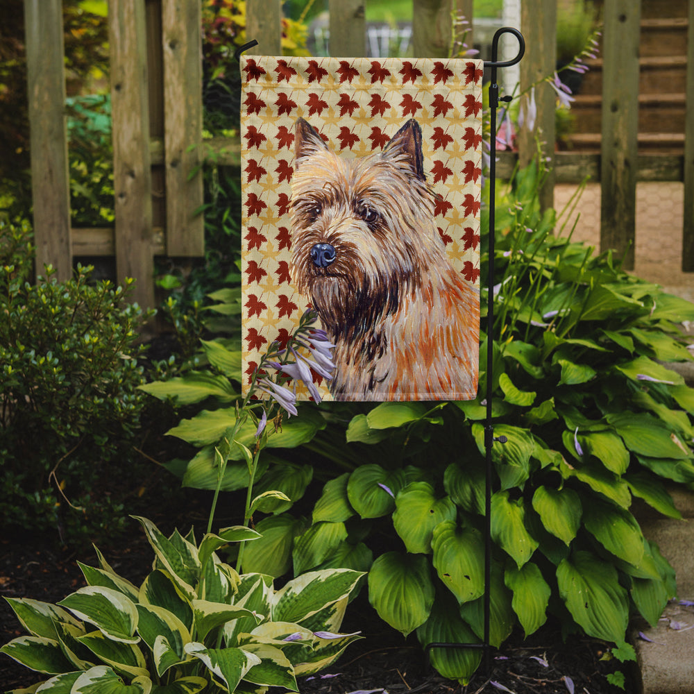 Cairn Terrier Fall Leaves Portrait Flag Garden Size