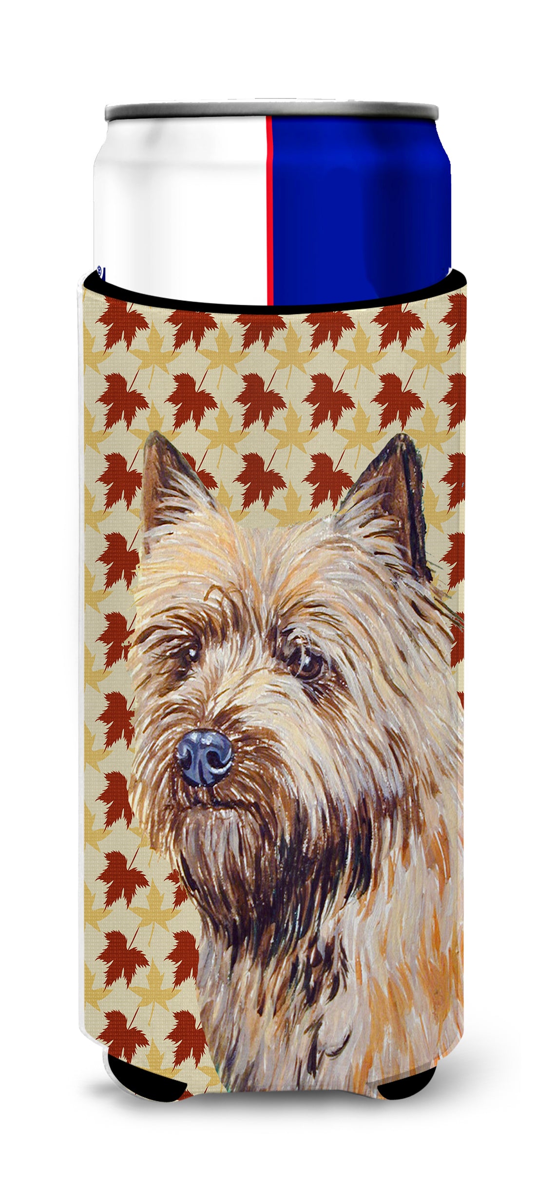 Cairn Terrier Fall Leaves Portrait Ultra Beverage Insulators for slim cans LH9095MUK.