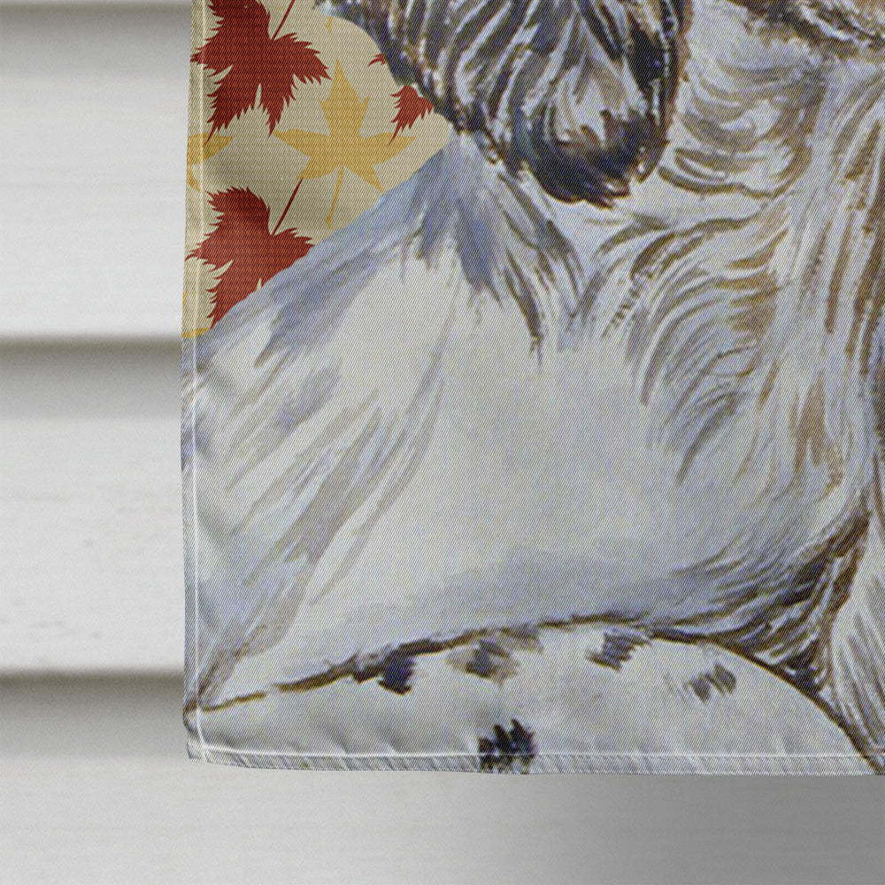 English Setter Fall Leaves Portrait Flag Canvas House Size  the-store.com.