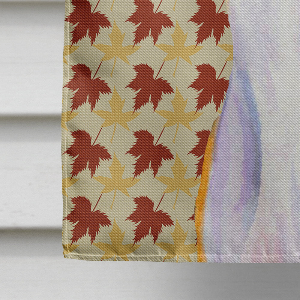 Whippet Fall Leaves Portrait Flag Canvas House Size