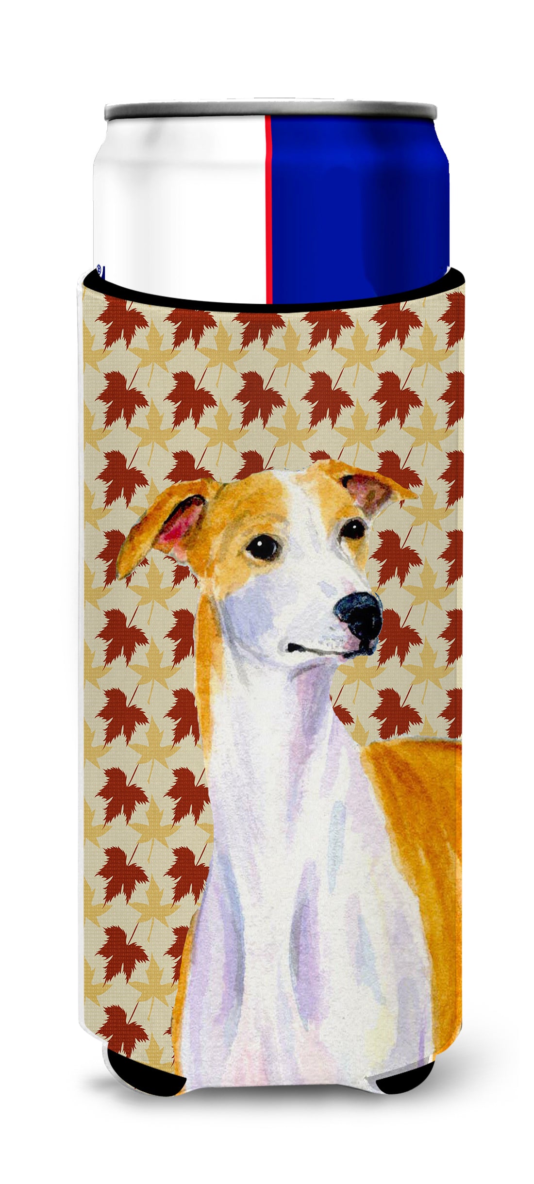 Whippet Fall Leaves Portrait Ultra Beverage Insulators for slim cans LH9103MUK.