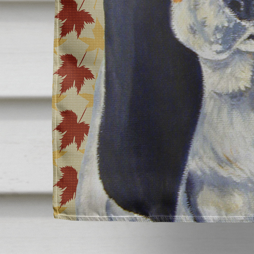 Basset Hound Fall Leaves Portrait Flag Canvas House Size