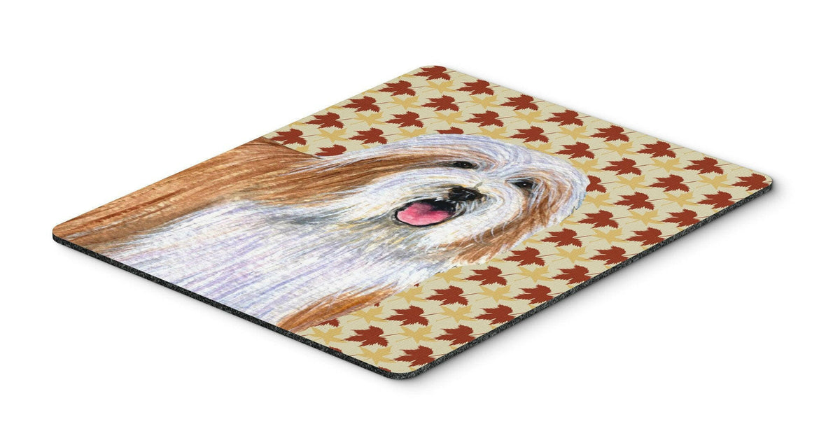 Bearded Collie Fall Leaves Portrait Mouse Pad, Hot Pad or Trivet by Caroline&#39;s Treasures
