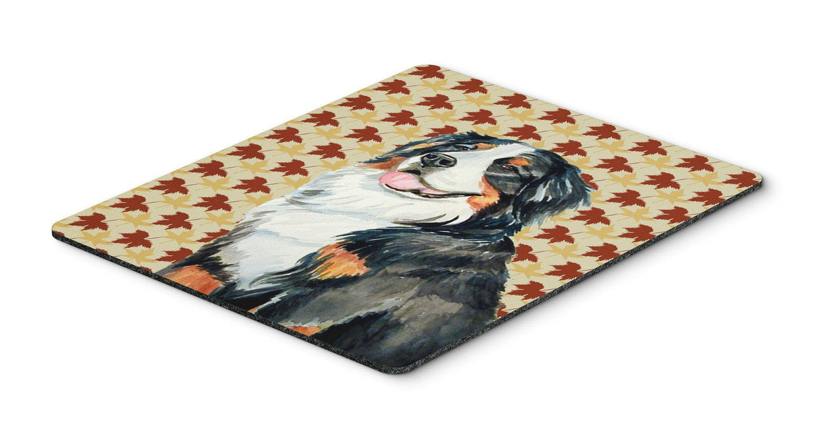 Bernese Mountain Dog Fall Leaves Portrait Mouse Pad, Hot Pad or Trivet by Caroline&#39;s Treasures