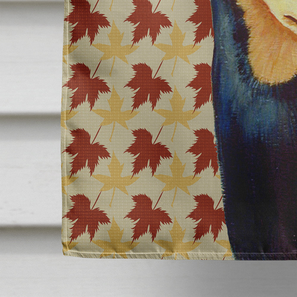 Min Pin Fall Leaves Portrait Flag Canvas House Size