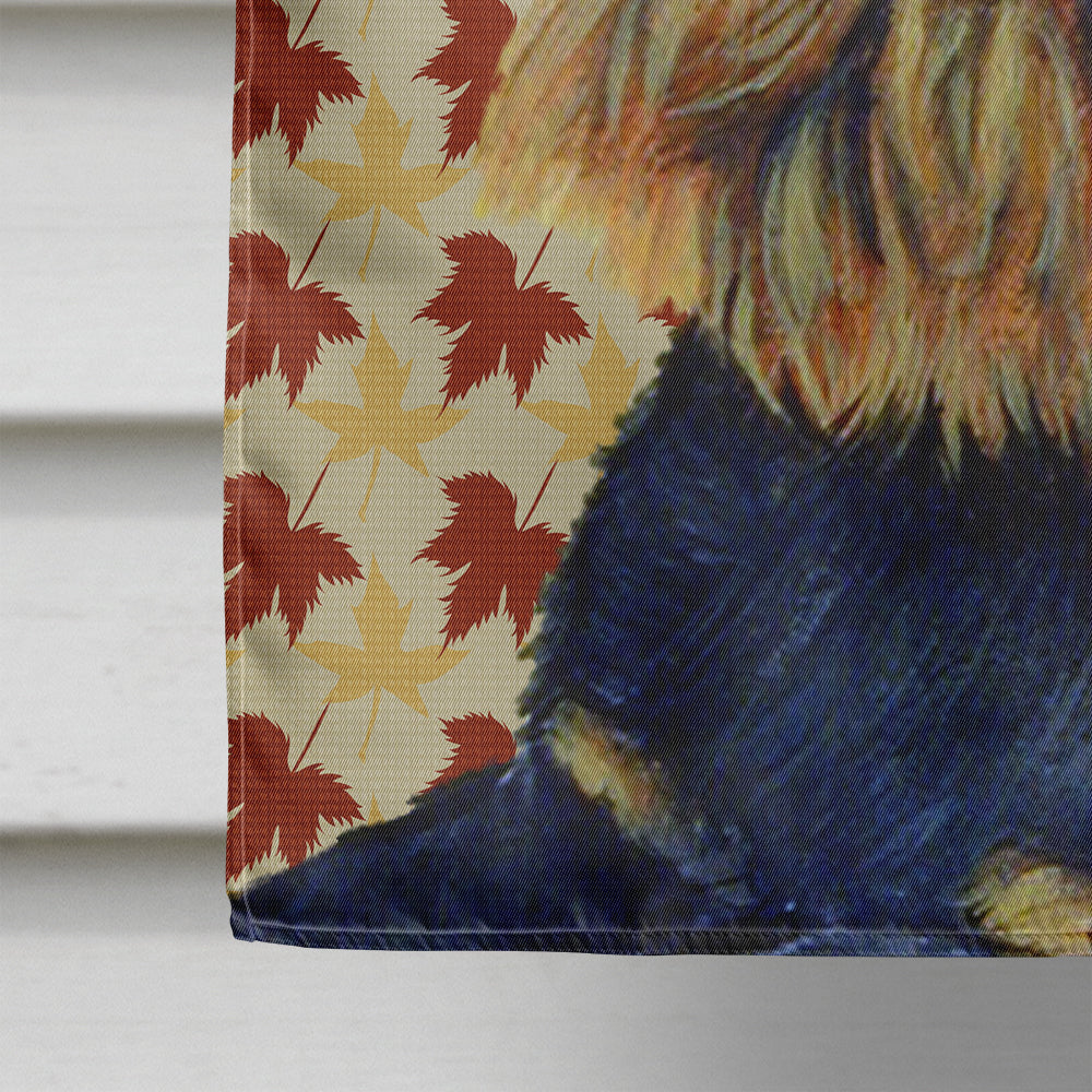 Brussels Griffon Fall Leaves Portrait Flag Canvas House Size