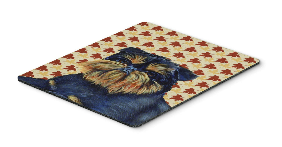 Brussels Griffon Fall Leaves Portrait Mouse Pad, Hot Pad or Trivet by Caroline&#39;s Treasures