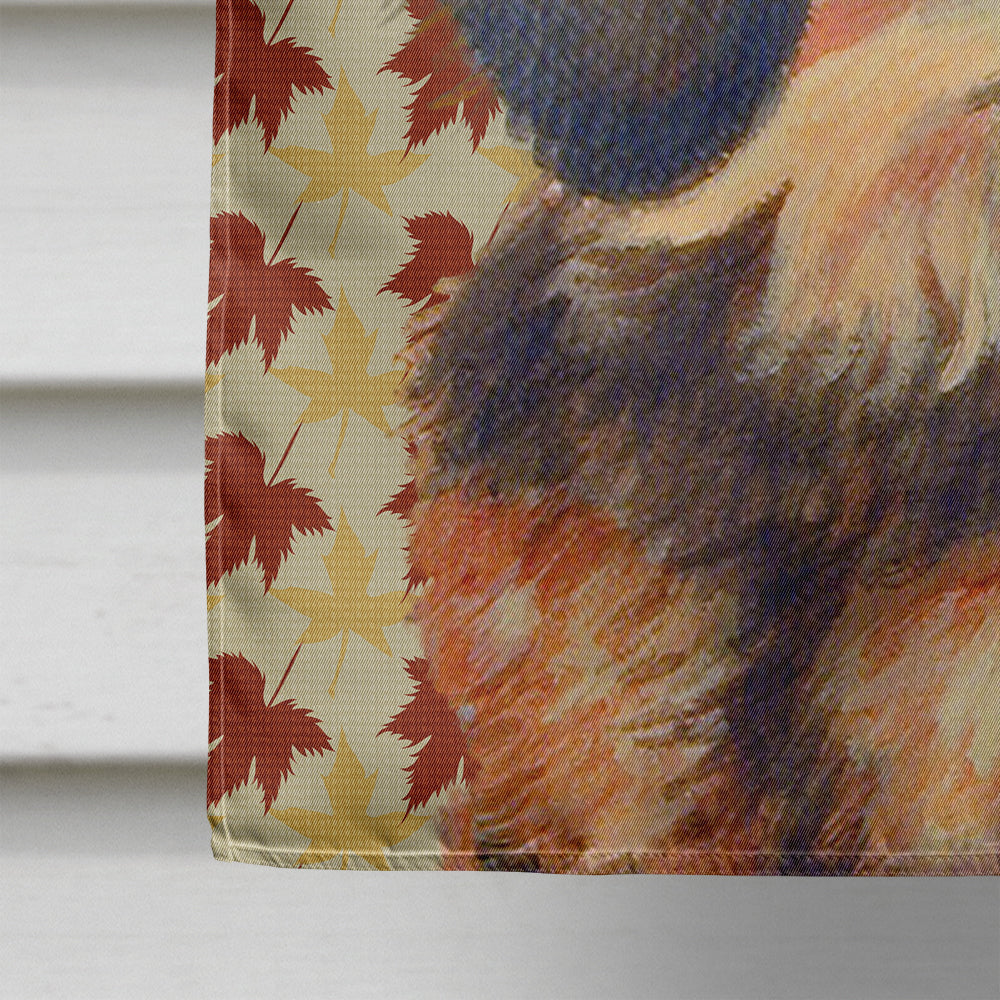 Dachshund Fall Leaves Portrait Flag Canvas House Size  the-store.com.