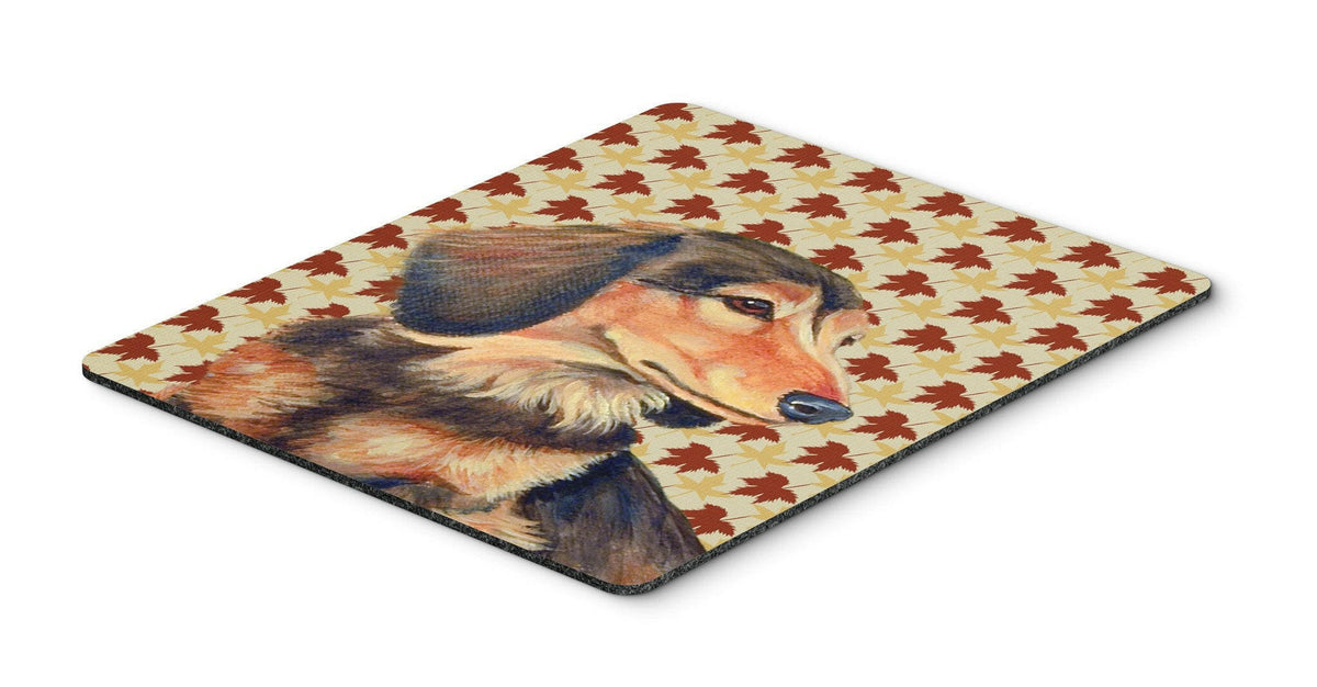 Dachshund Fall Leaves Portrait Mouse Pad, Hot Pad or Trivet by Caroline&#39;s Treasures