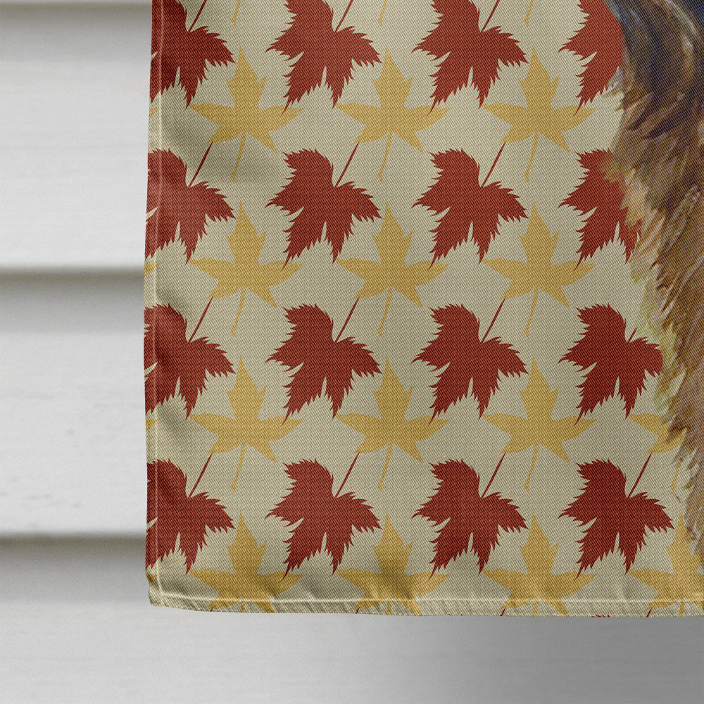 Leonberger Fall Leaves Portrait Flag Canvas House Size  the-store.com.