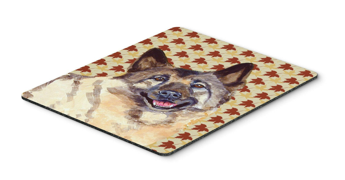 Norwegian Elkhound Fall Leaves Portrait Mouse Pad, Hot Pad or Trivet by Caroline&#39;s Treasures