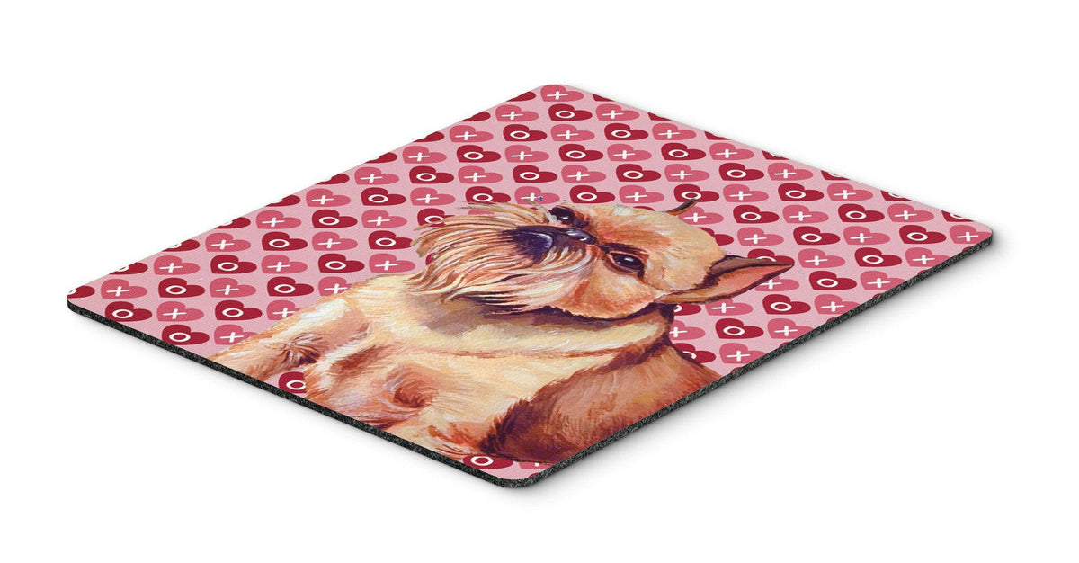 Brussels Griffon Hearts Love and Valentine&#39;s Day Mouse Pad, Hot Pad or Trivet by Caroline&#39;s Treasures