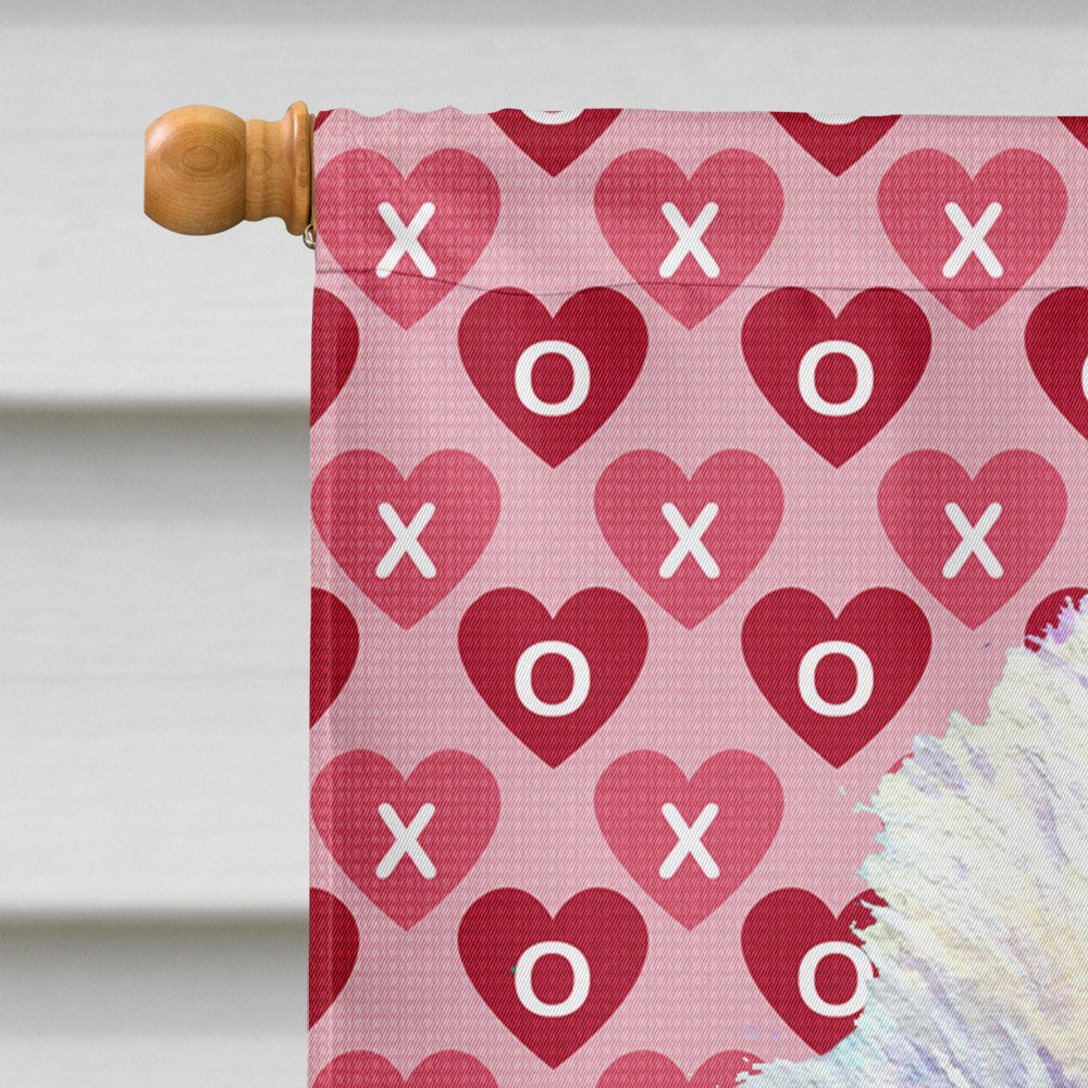 Westie Hearts Love and Valentine's Day Portrait Flag Canvas House Size