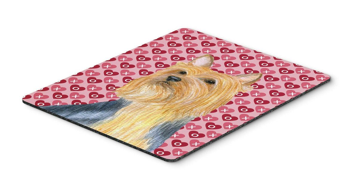 Silky Terrier Hearts Love and Valentine&#39;s Day Mouse Pad, Hot Pad or Trivet by Caroline&#39;s Treasures
