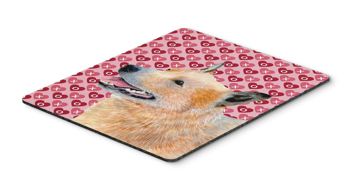 Australian Cattle Dog Hearts Love and Valentine&#39;s Day Mouse Pad, Hot Pad Trivet by Caroline&#39;s Treasures