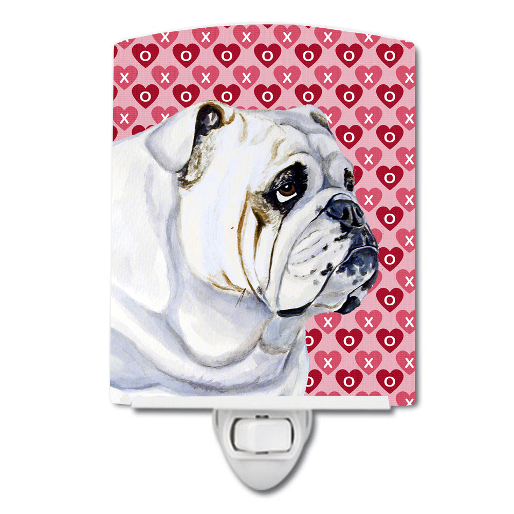 Bulldog English Hearts Love Valentine&#39;s Day Ceramic Night Light LH9139CNL - the-store.com