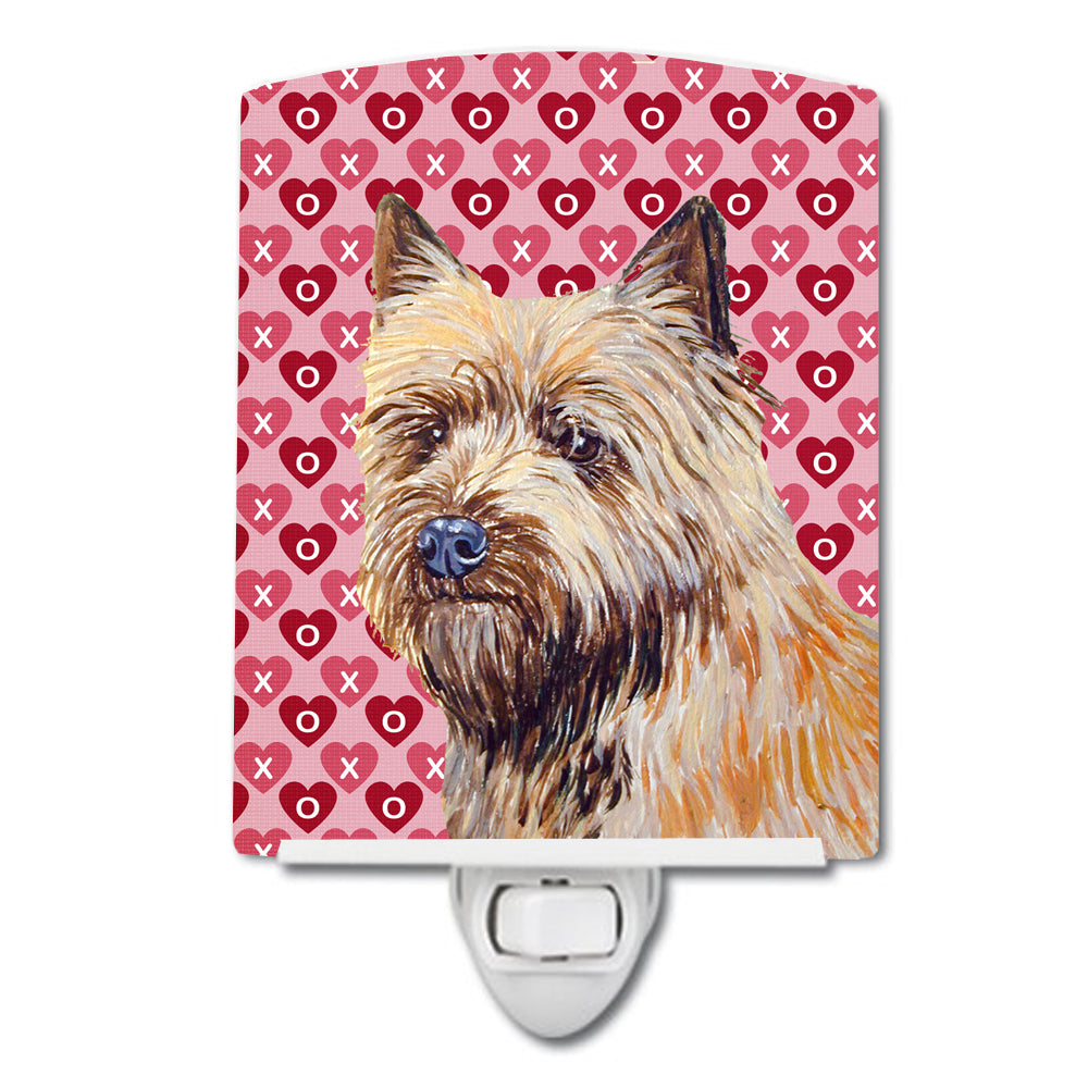 Cairn Terrier Hearts Love and Valentine&#39;s Day Portrait Ceramic Night Light LH9140CNL - the-store.com
