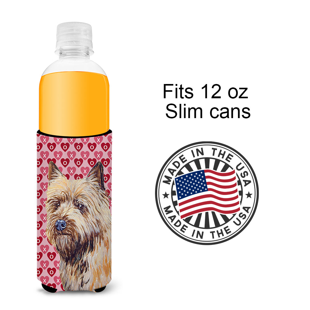 Cairn Terrier Hearts Love and Valentine's Day Portrait Ultra Beverage Insulators pour canettes minces LH9140MUK