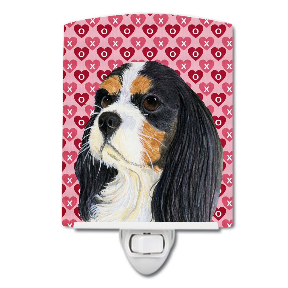 Cavalier Spaniel Hearts Love and Valentine&#39;s Day Portrait Ceramic Night Light LH9144CNL - the-store.com