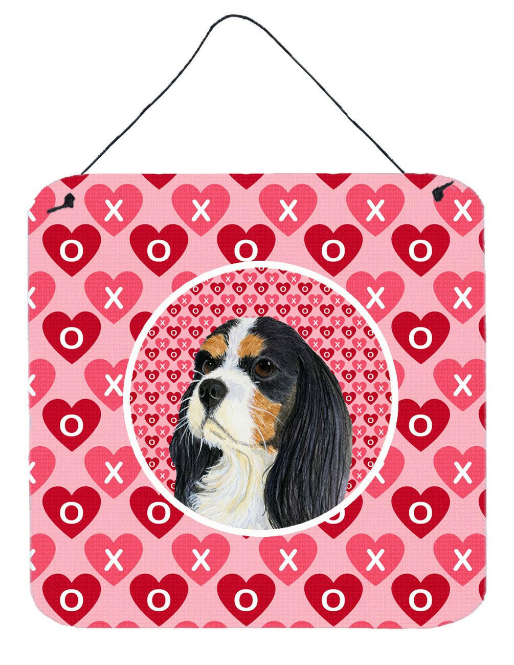 Cavalier Spaniel Valentine&#39;s Love and Hearts Wall or Door Hanging Prints by Caroline&#39;s Treasures