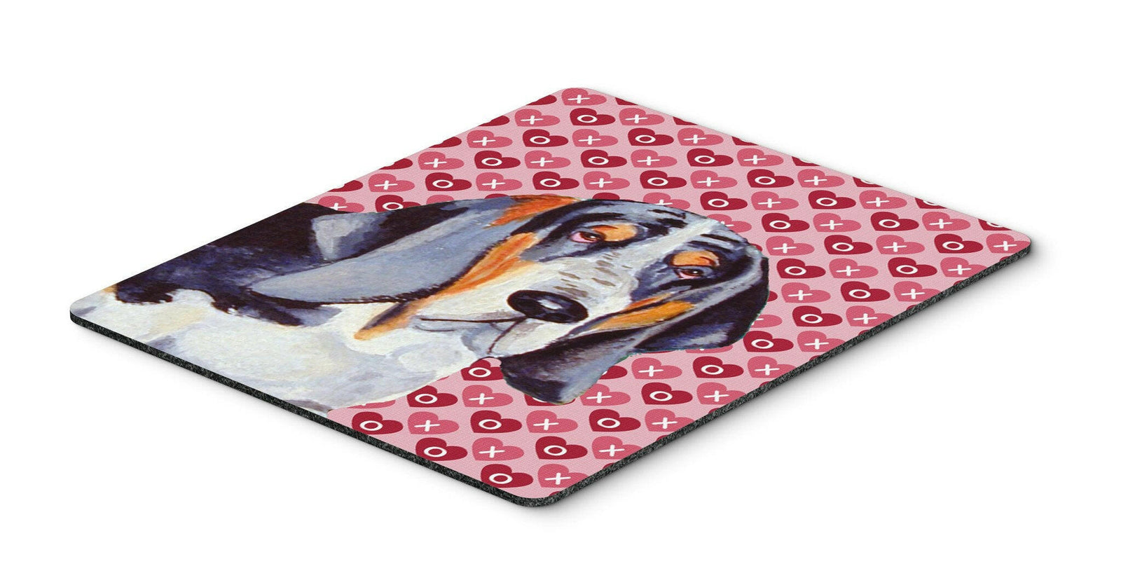 Basset Hound Hearts Love and Valentine's Day Mouse Pad, Hot Pad or Trivet by Caroline's Treasures