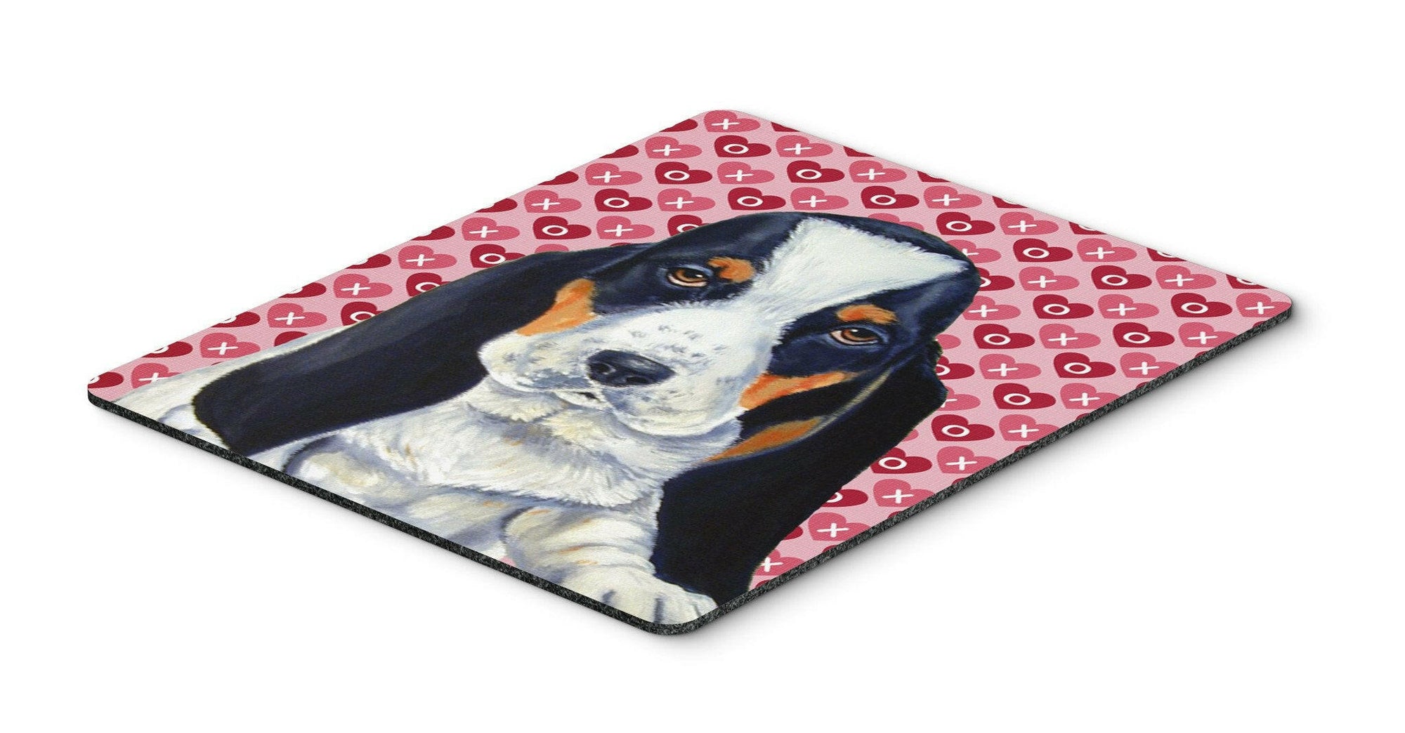 Basset Hound Hearts Love and Valentine's Day Mouse Pad, Hot Pad or Trivet by Caroline's Treasures
