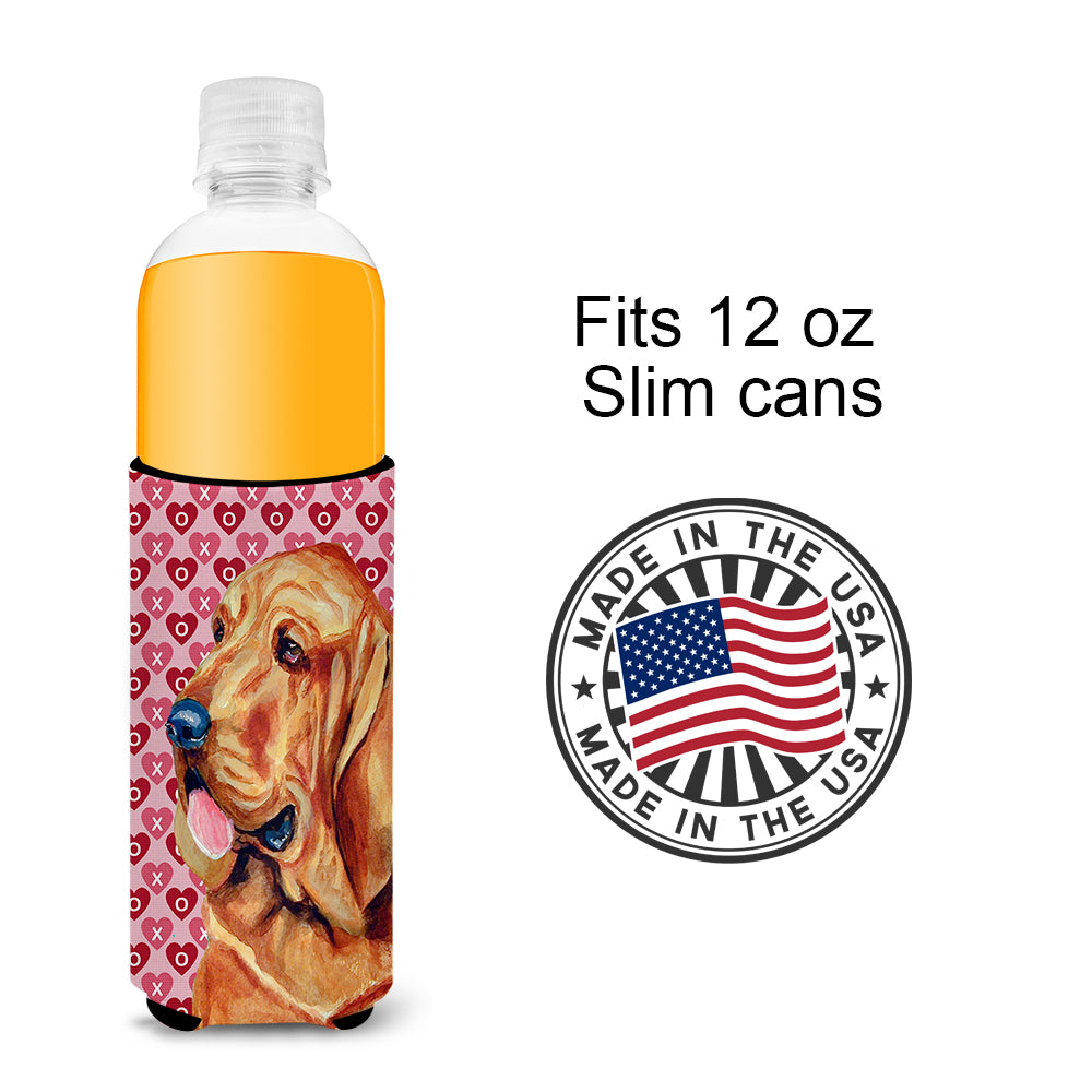 Bloodhound Hearts Love and Valentine's Day Portrait Ultra Beverage Insulators for slim cans LH9151MUK