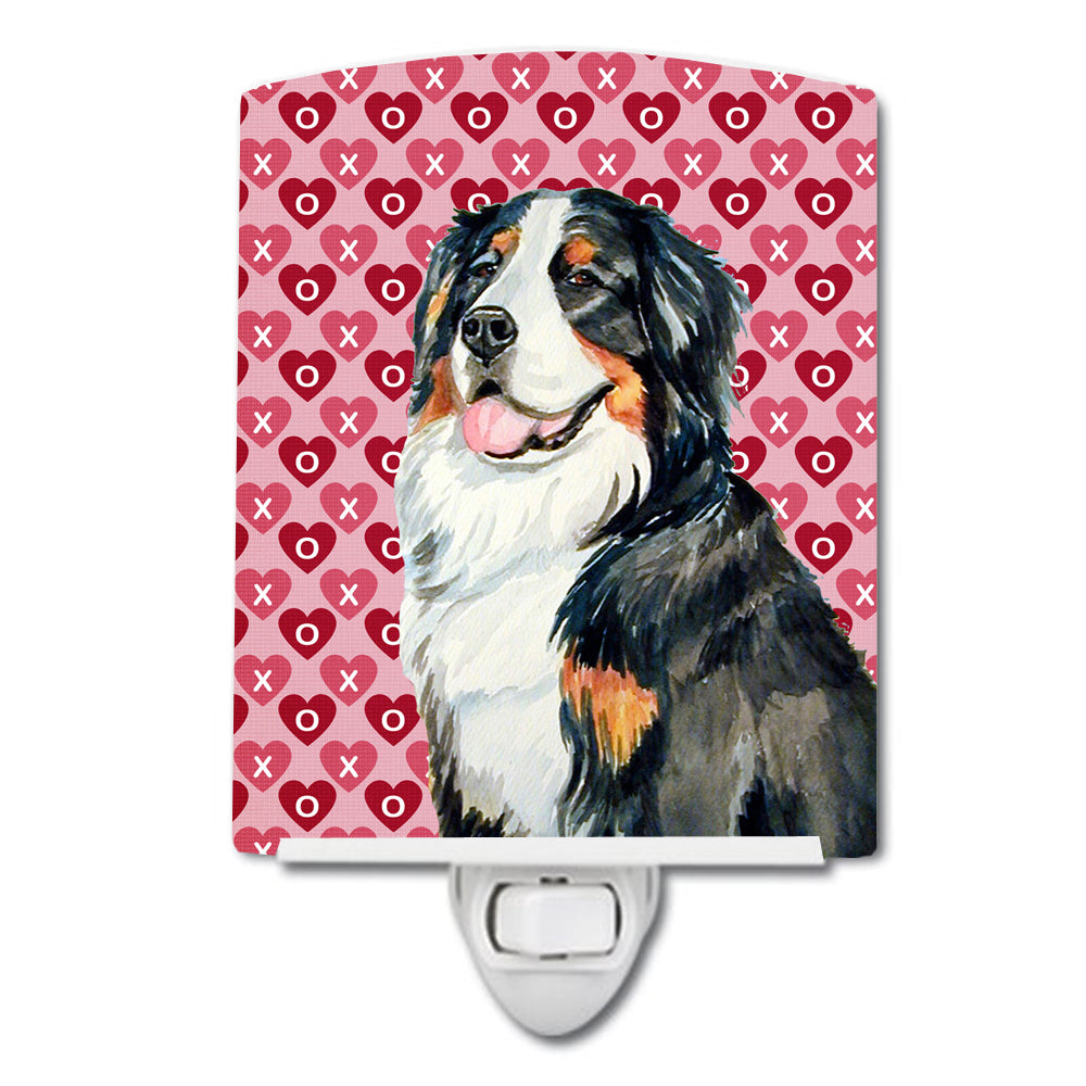 Bernese Mountain Dog Hearts Love and Valentine&#39;s Day Portrait Ceramic Night Light LH9154CNL - the-store.com