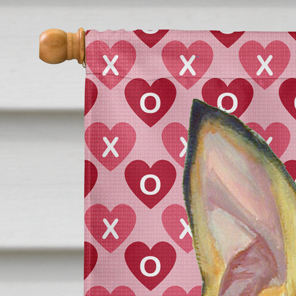 Min Pin Hearts Love and Valentine's Day Portrait Flag Canvas House Size